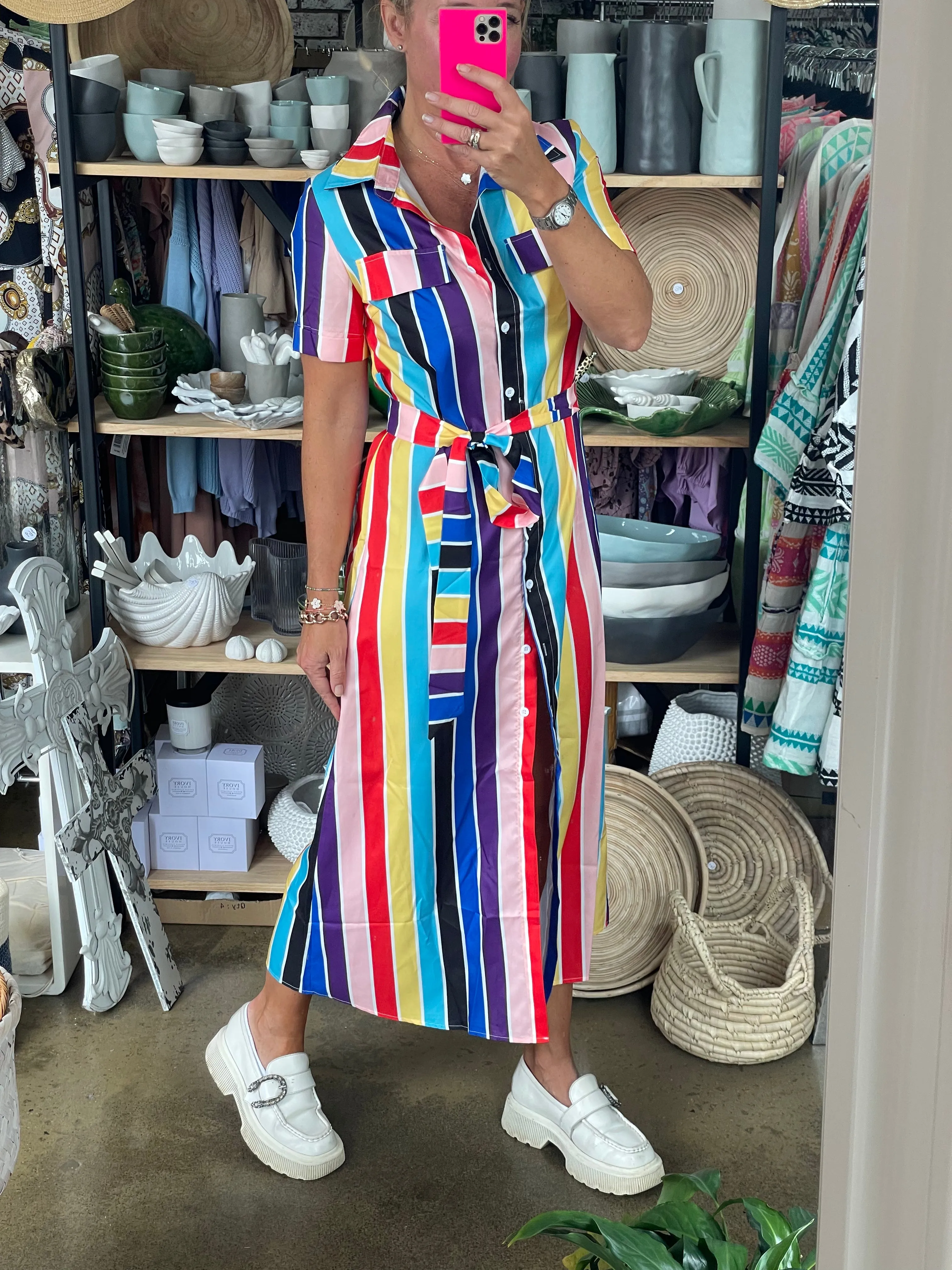 Allsorts stripe Shirt Dress
