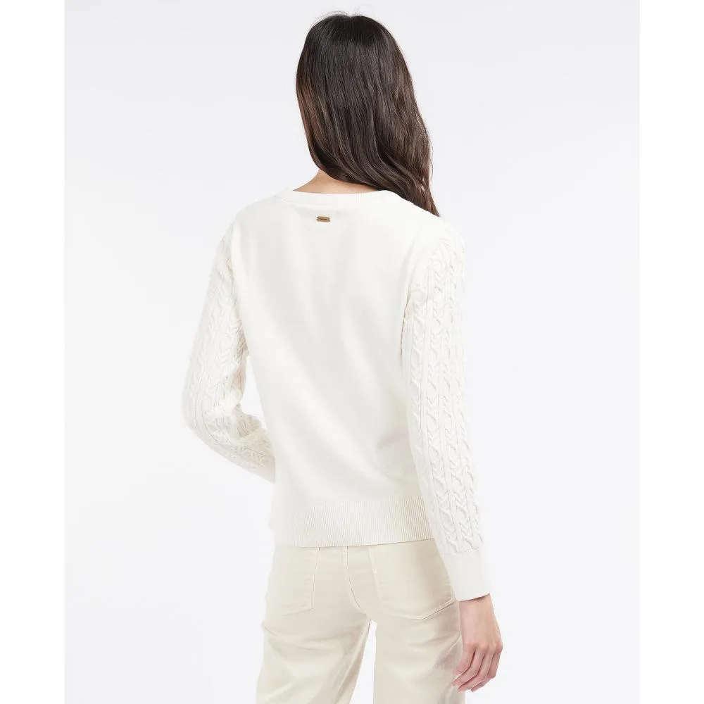 Barbour Hampton Ladies Knit - Off White