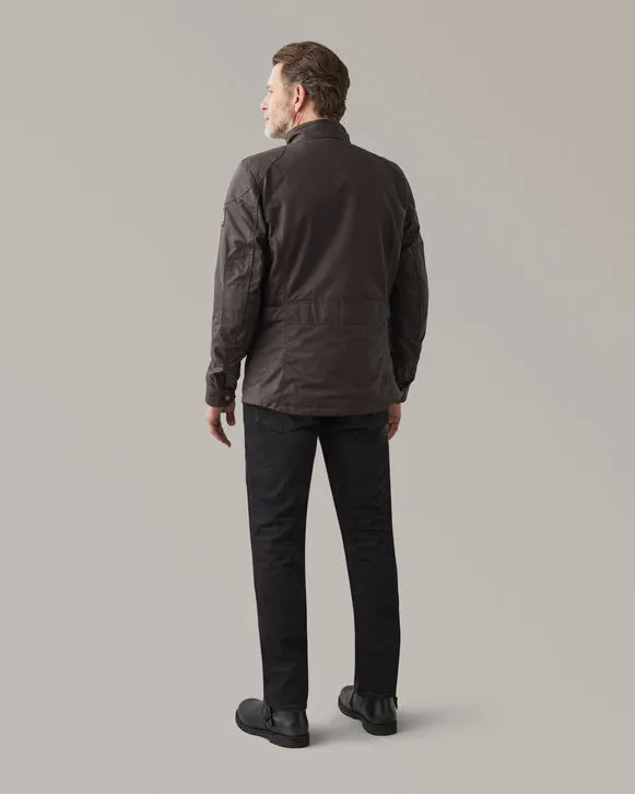 BELSTAFF CROSBY WAXED COTTON MOTORCYCLE JACKET - MAHOGANY