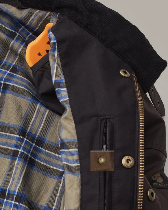 BELSTAFF CROSBY WAXED COTTON MOTORCYCLE JACKET - MAHOGANY
