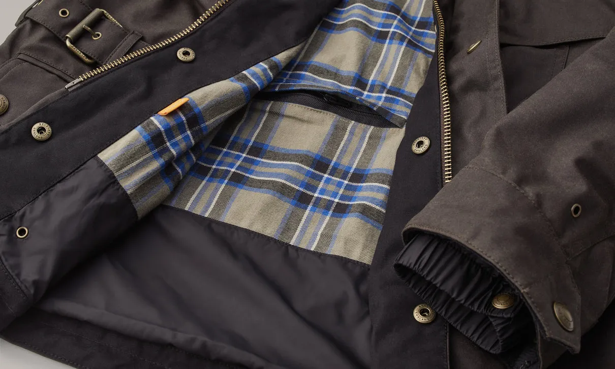 BELSTAFF CROSBY WAXED COTTON MOTORCYCLE JACKET - MAHOGANY
