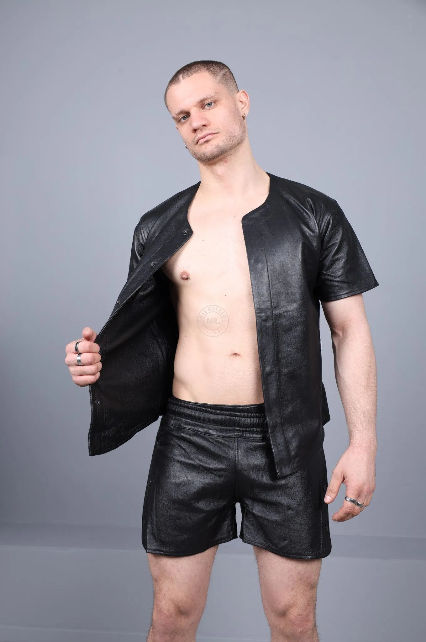 Black Leather Jersey