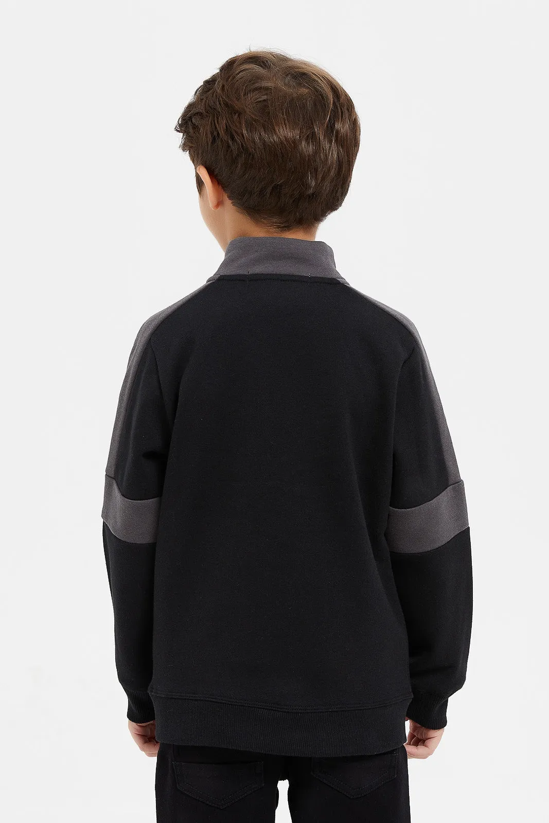 Boys Black Oversize Sweatshirt