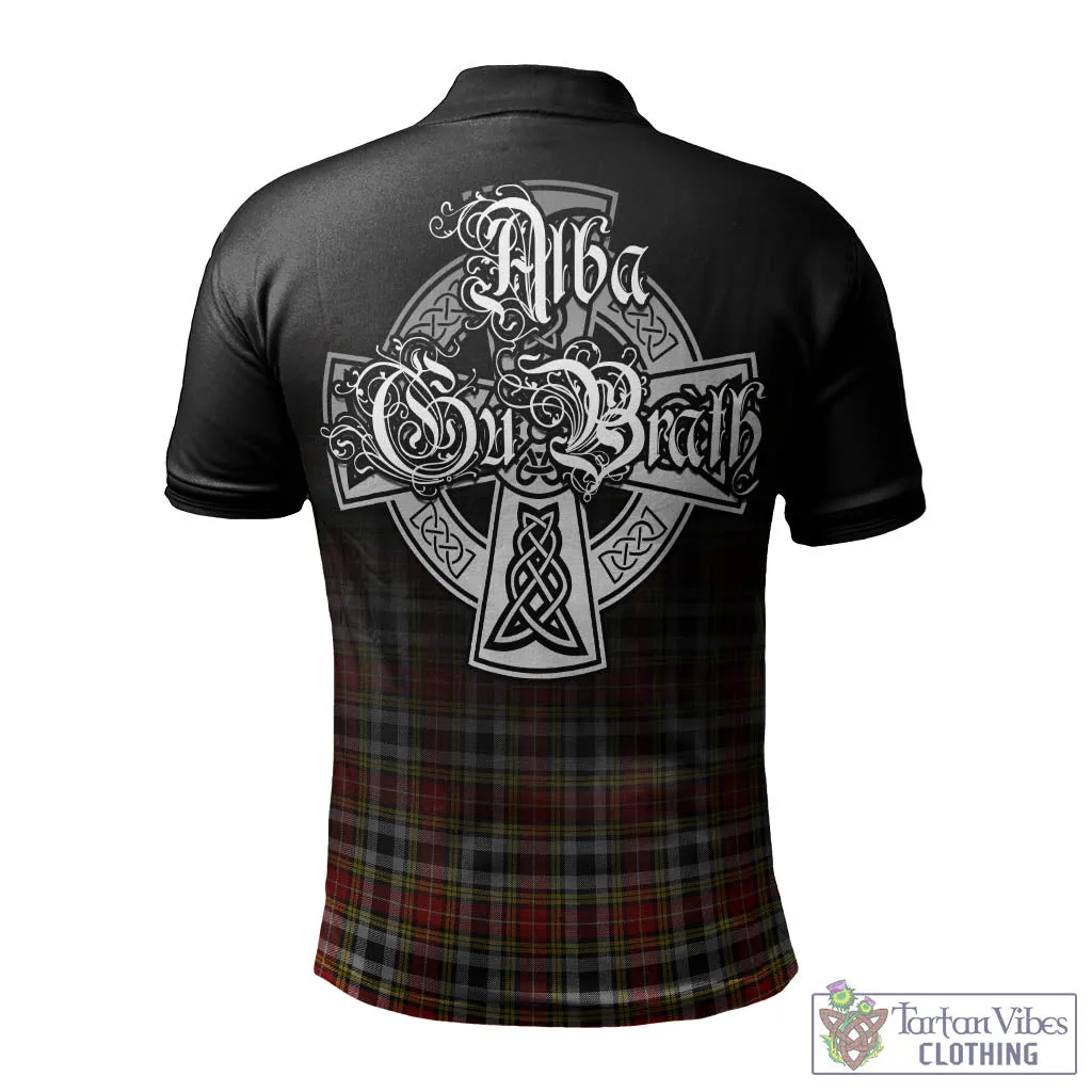 Buchanan Old Dress Tartan Polo Shirt Featuring Alba Gu Brath Family Crest Celtic Inspired