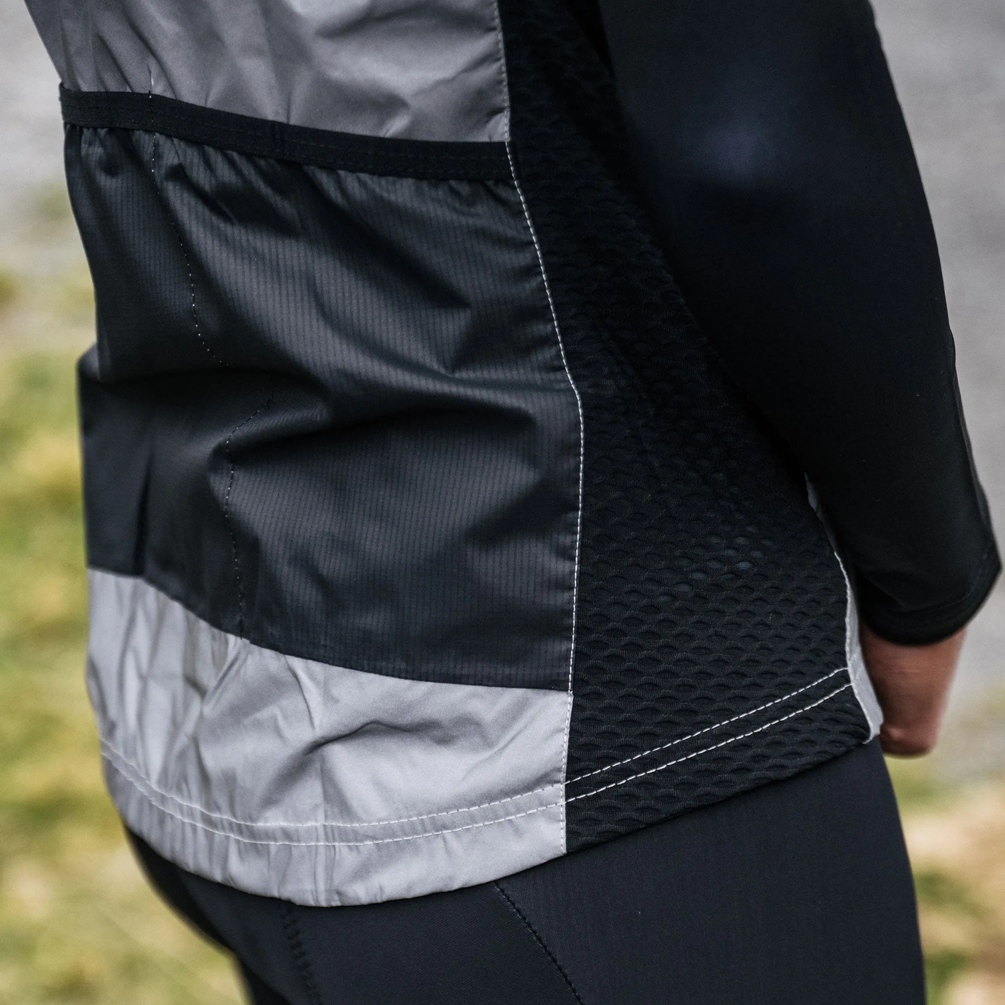 Fdx 360 Hi-Vis Reflective Grey Men's Gilet for Cycling & Running