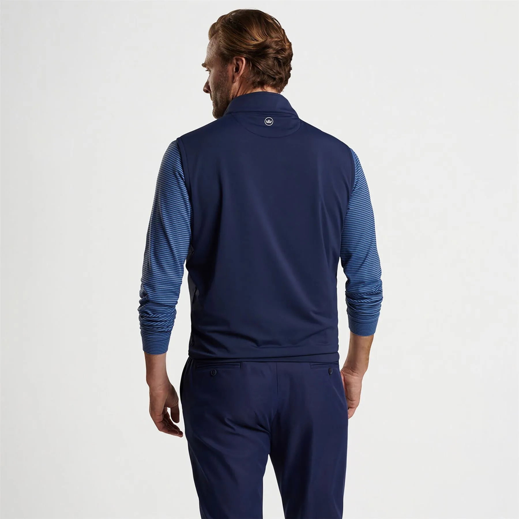 Galway Stretch Loop Ty Quarter Zip Vest Navy - 2024