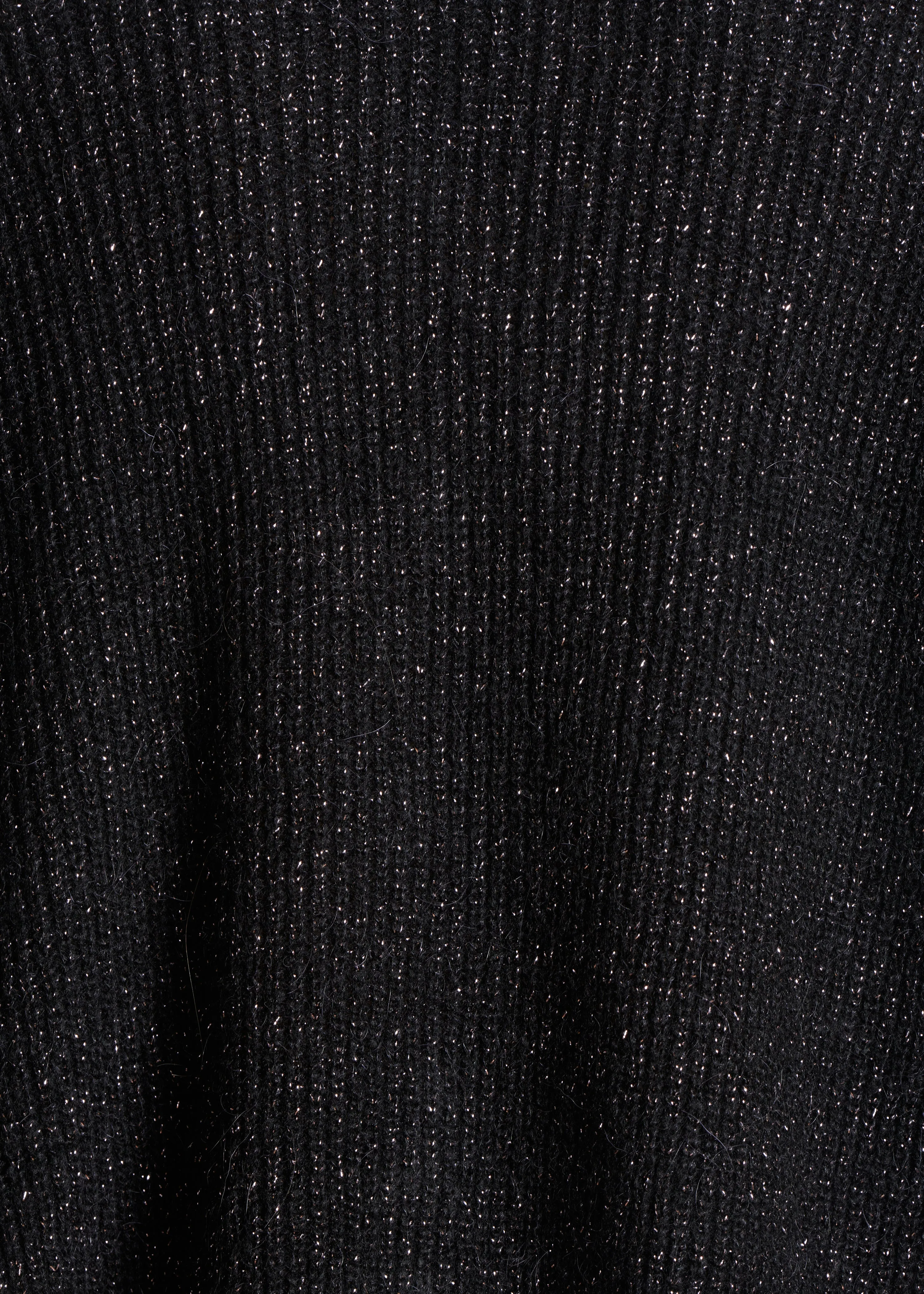 Gilet noir en maille irisée