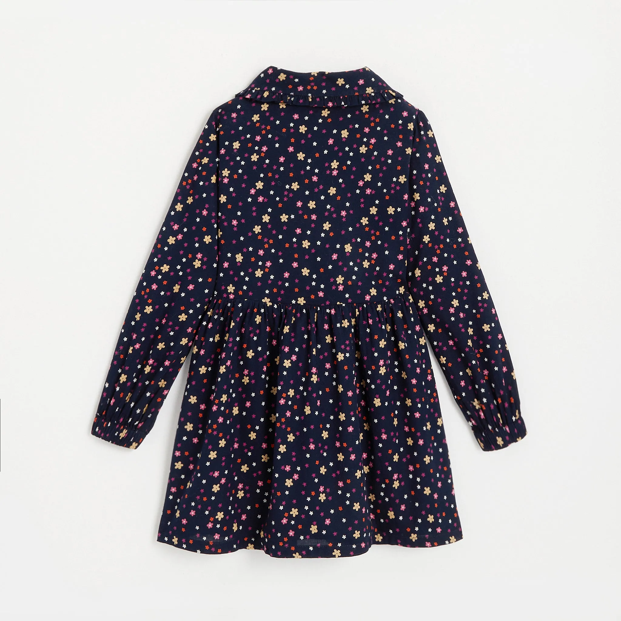 Girls' navy blue long sleeve dress