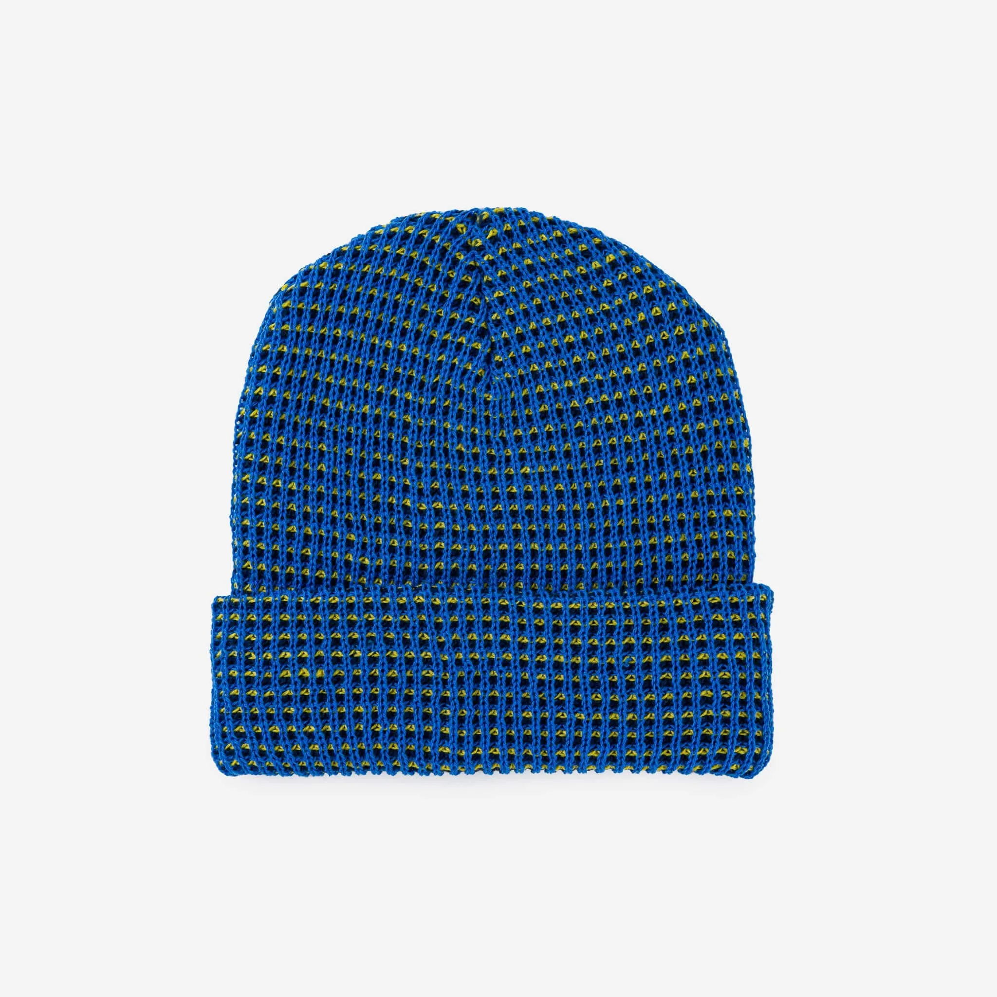 Grid Knit Beanie - Wine Red