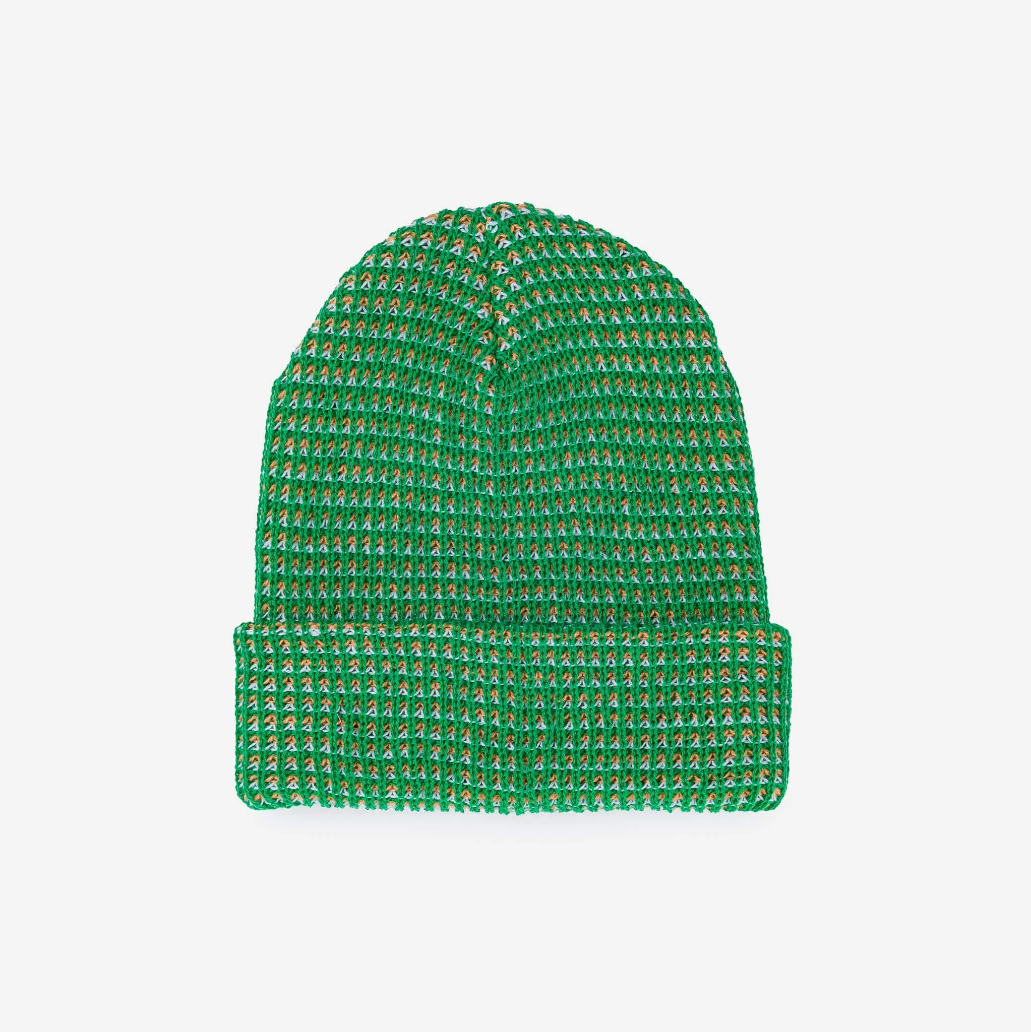 Grid Knit Beanie - Wine Red