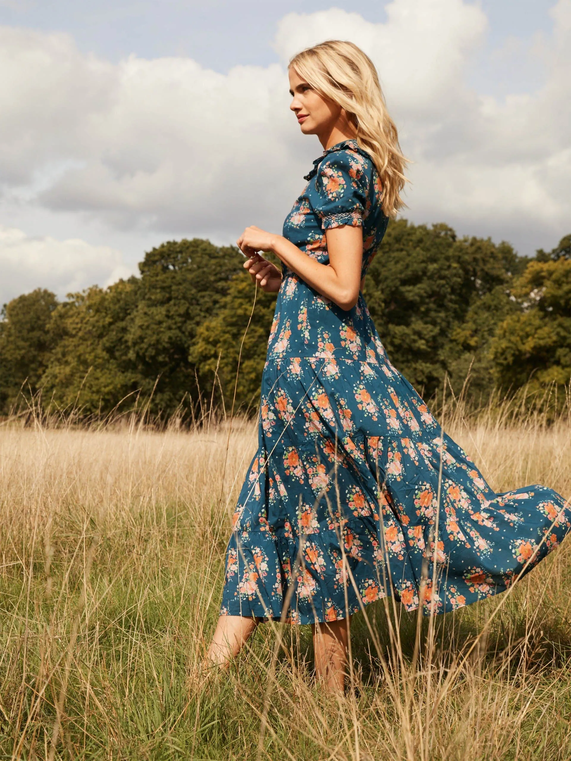Indigo bouquet Alice dress