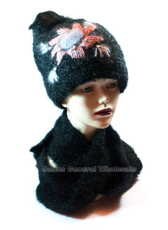 Ladies Thermal Fleece Beanie Hat with Scarf Set Wholesale
