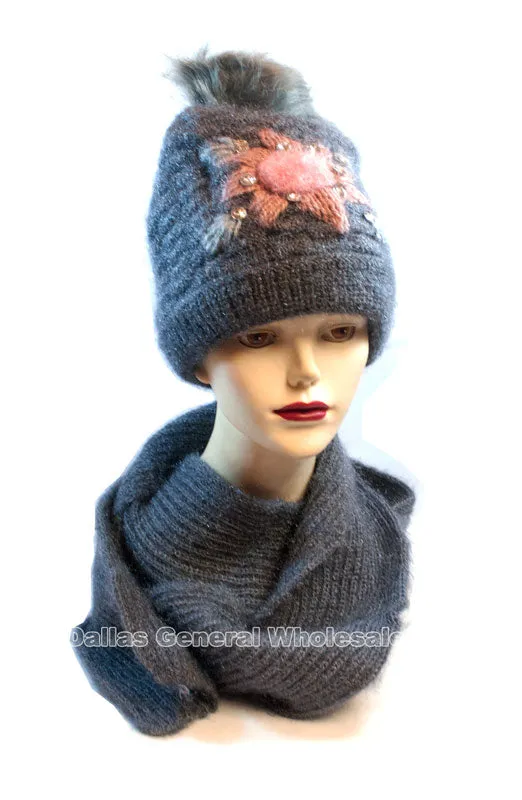 Ladies Thermal Fleece Beanie Hat with Scarf Set Wholesale