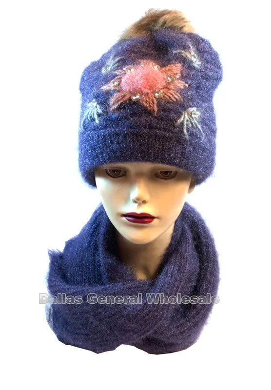 Ladies Thermal Fleece Beanie Hat with Scarf Set Wholesale