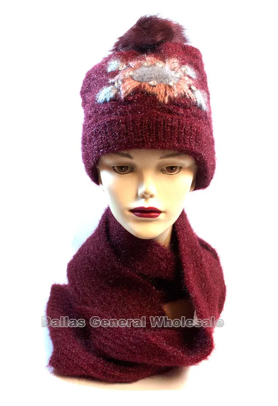 Ladies Thermal Fleece Beanie Hat with Scarf Set Wholesale