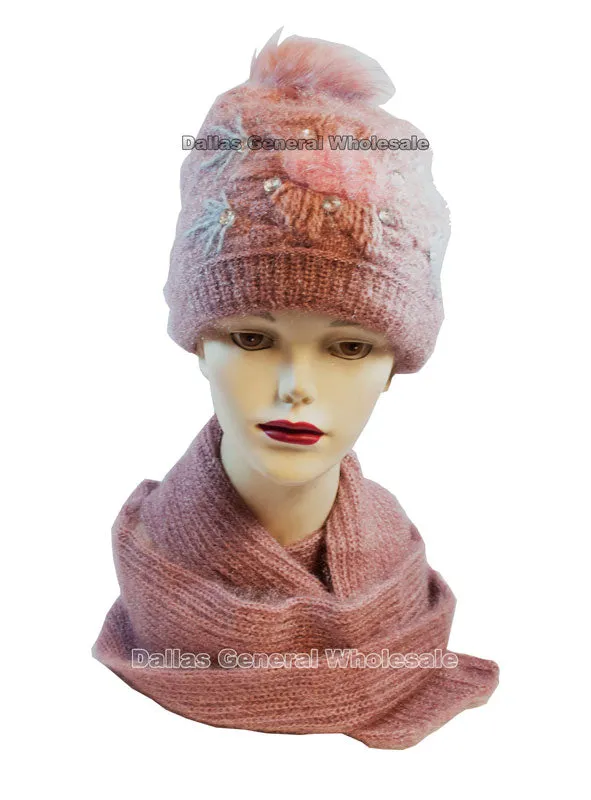 Ladies Thermal Fleece Beanie Hat with Scarf Set Wholesale
