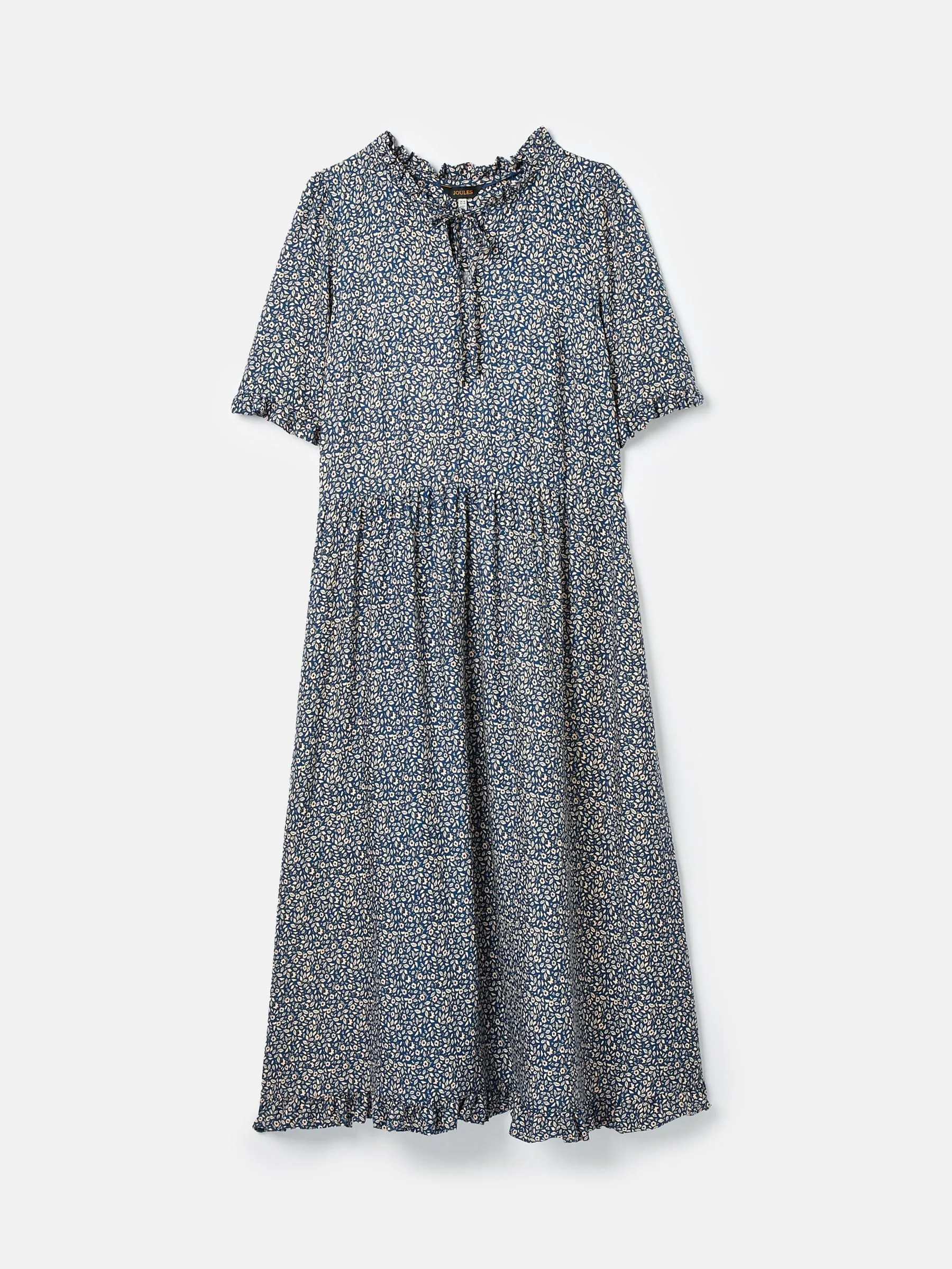 Layla Blue Frilled Midi Dress