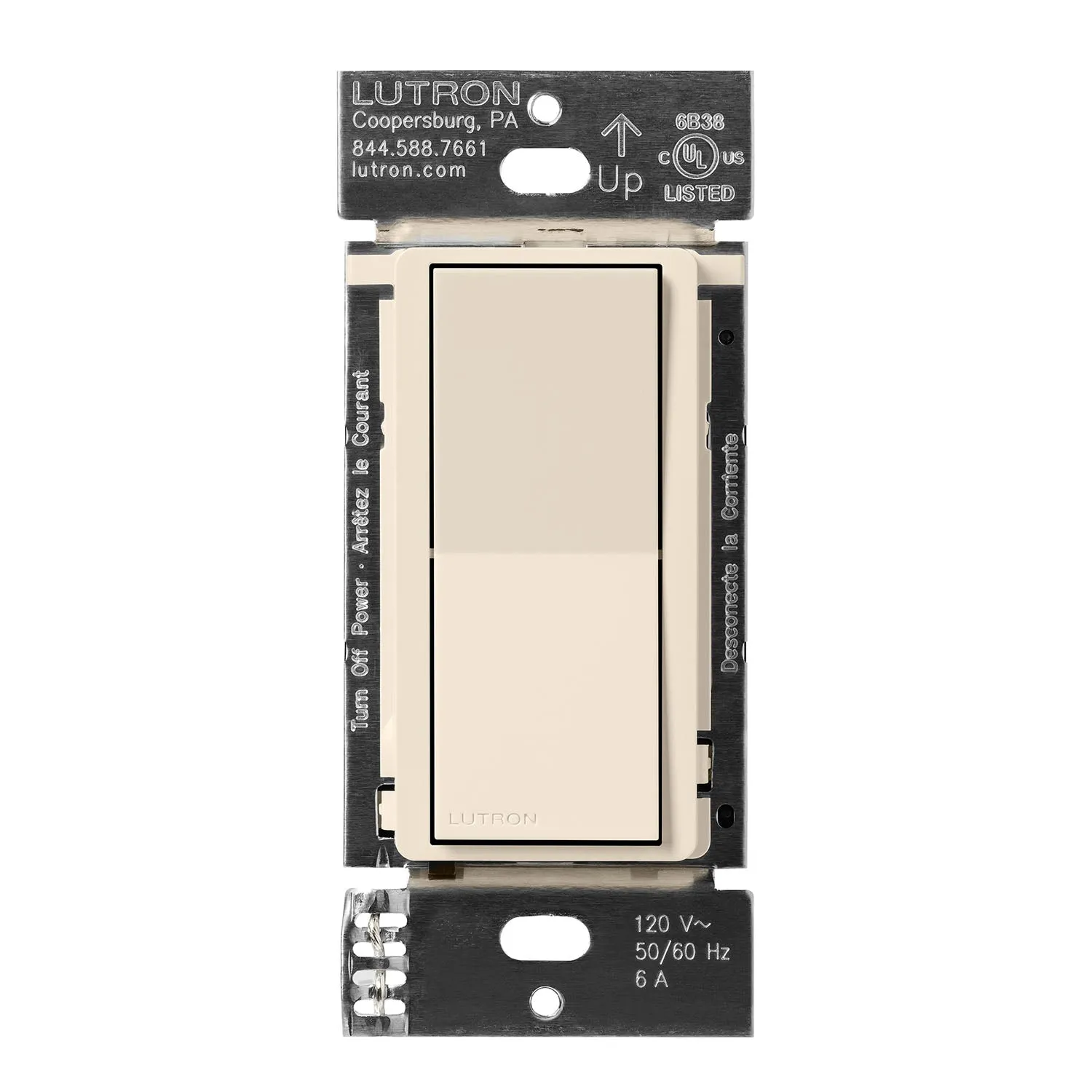 Lutron DVRF-AS Caseta Claro Smart Accessory Switch, Not for Standalone Use