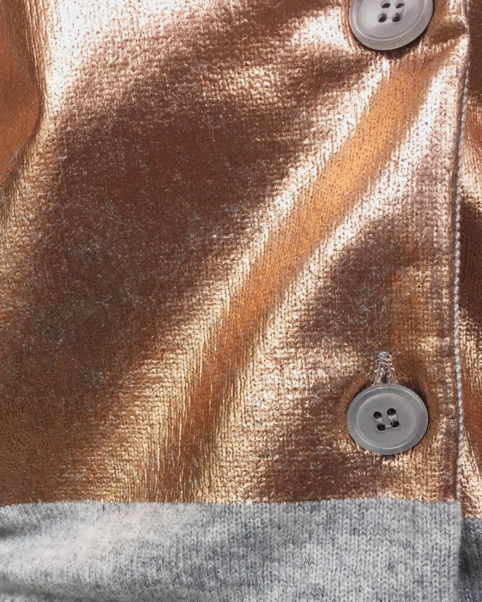 Lux Cardigan Gris Cuivre