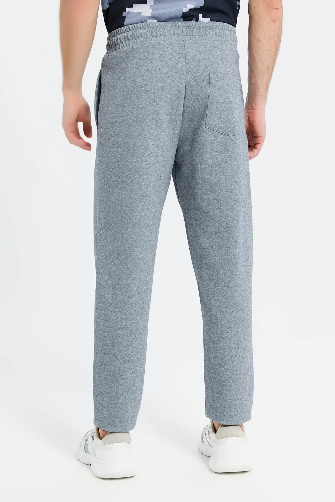 Men Charcoal Joggers With Logo