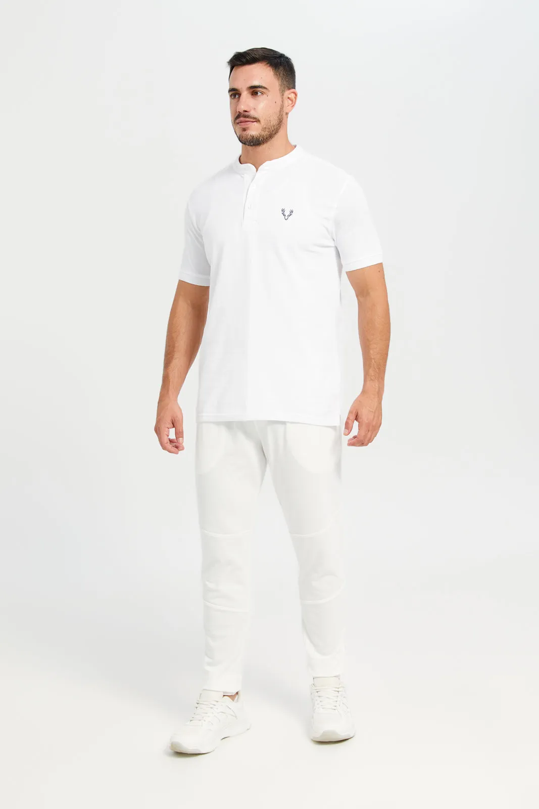 Men White Jogger Pants
