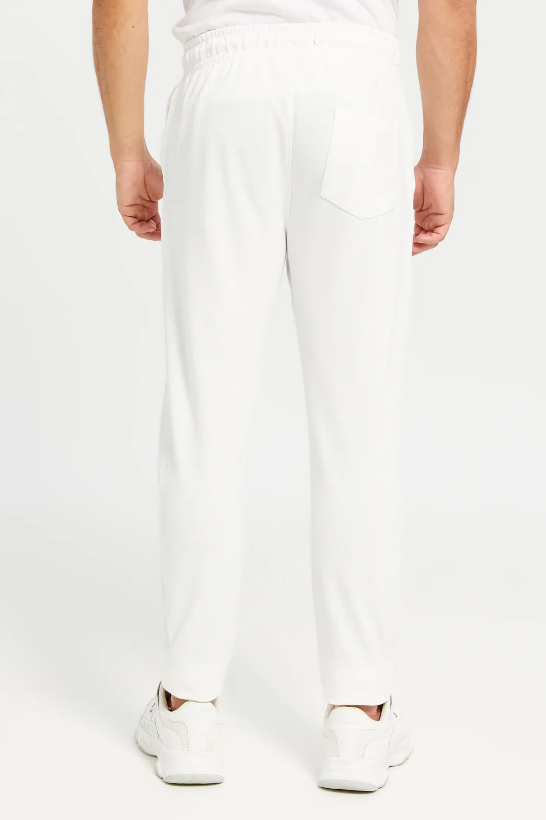 Men White Jogger Pants