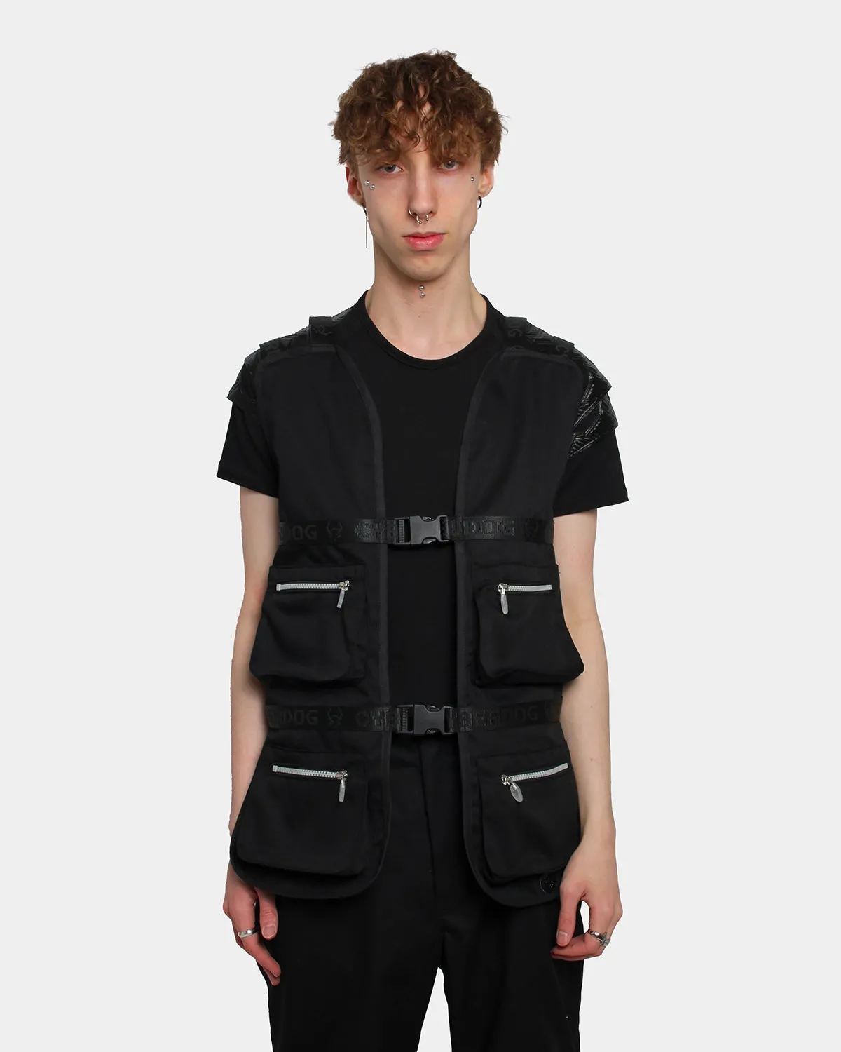 MULTI POCKET GILET / WAISTCOAT BLACK