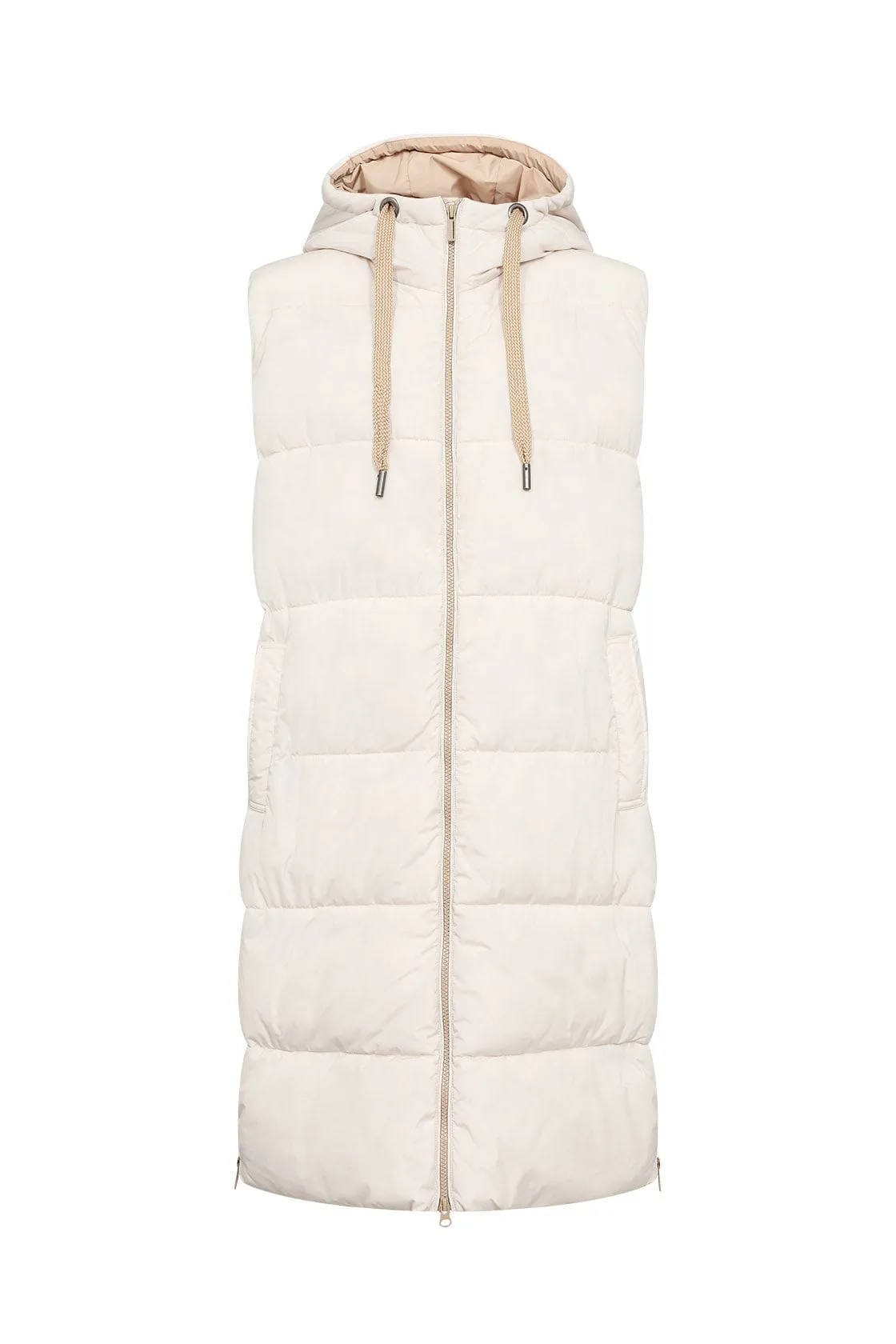Nina Longline Gilet - Cream
