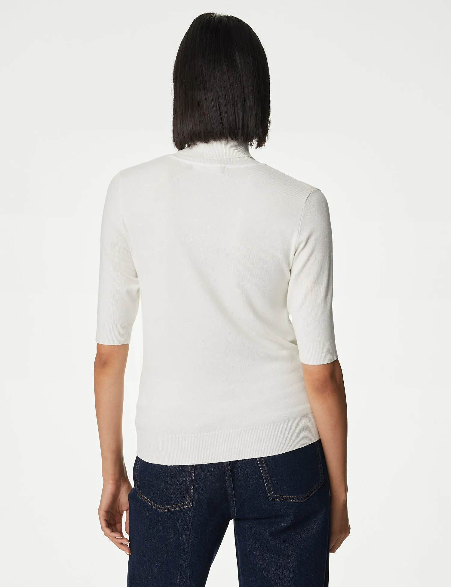 Roll Neck Fitted Jumper