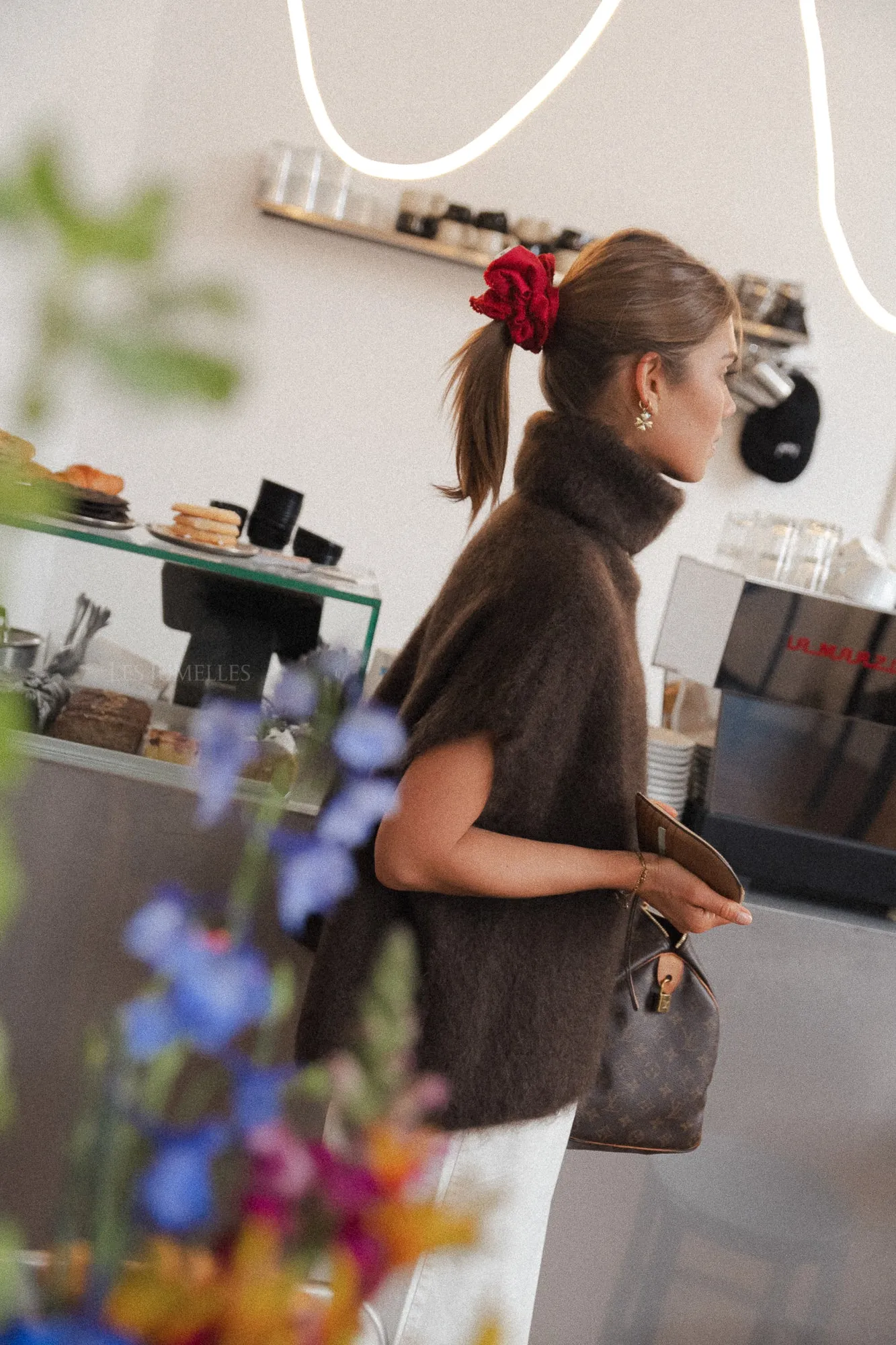 Ruth mohair rollneck jumper brown