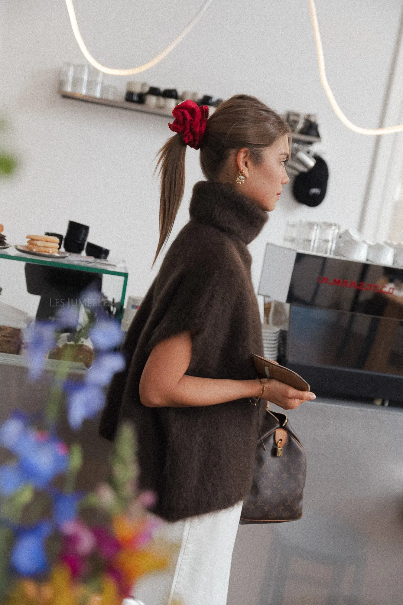 Ruth mohair rollneck jumper brown
