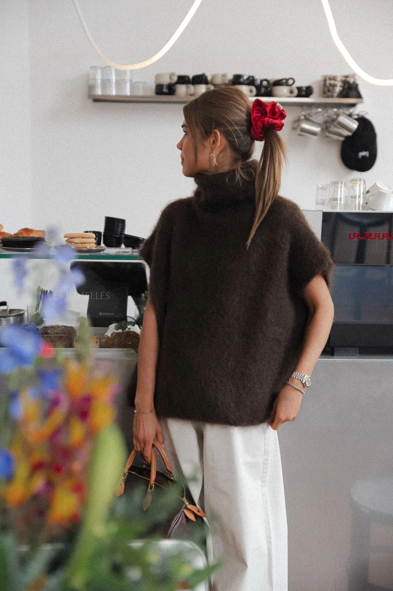 Ruth mohair rollneck jumper brown