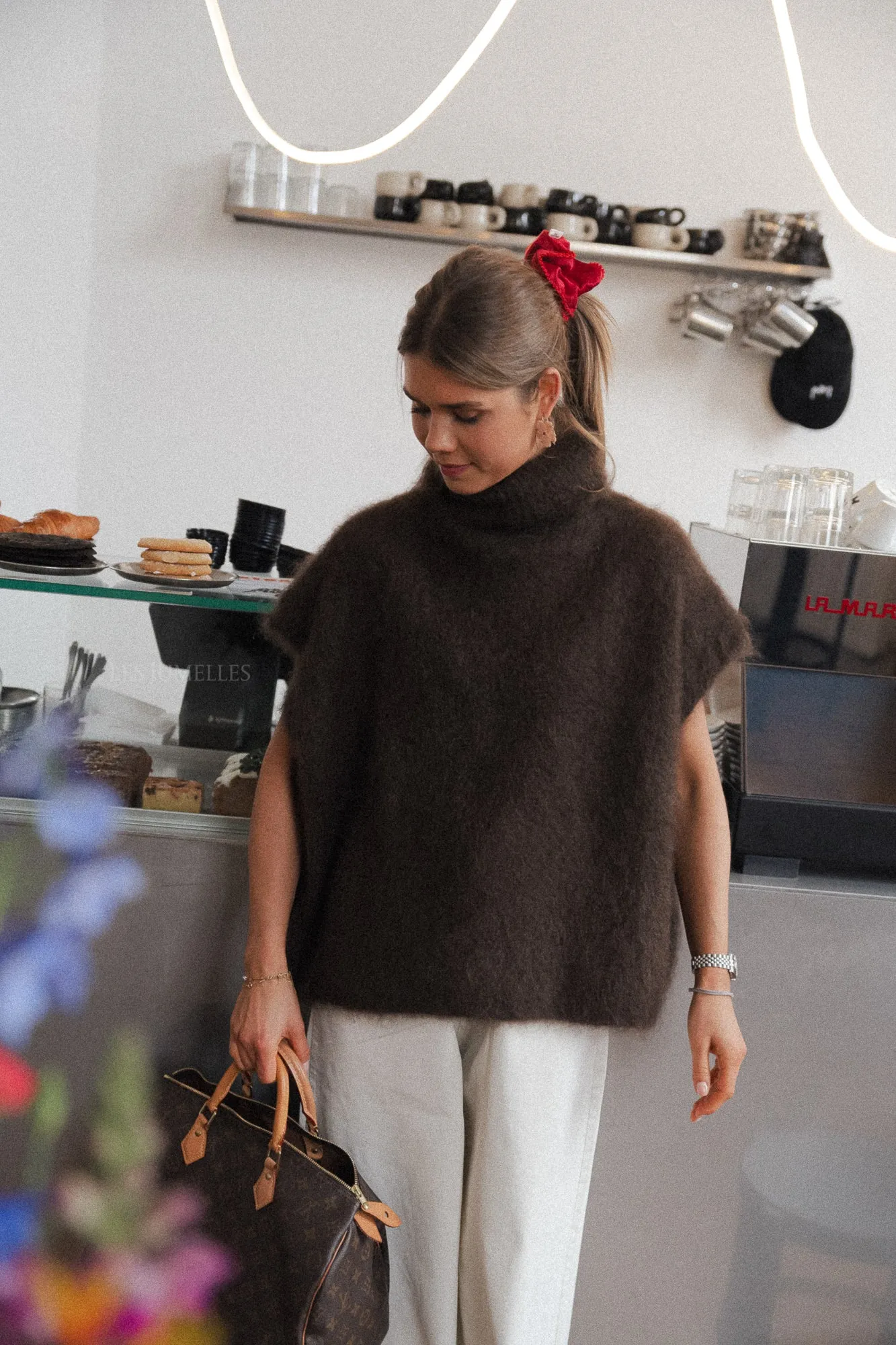 Ruth mohair rollneck jumper brown