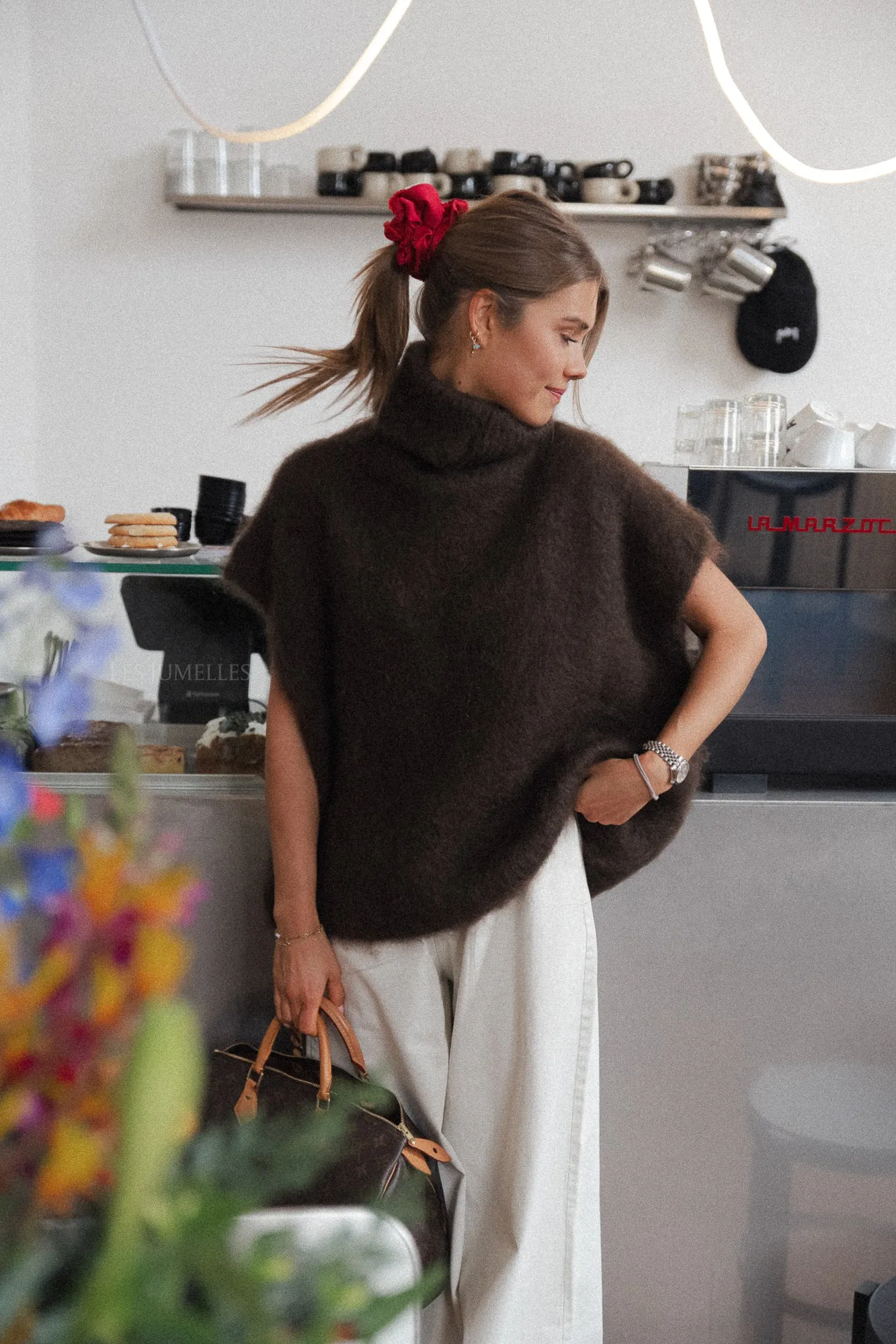 Ruth mohair rollneck jumper brown
