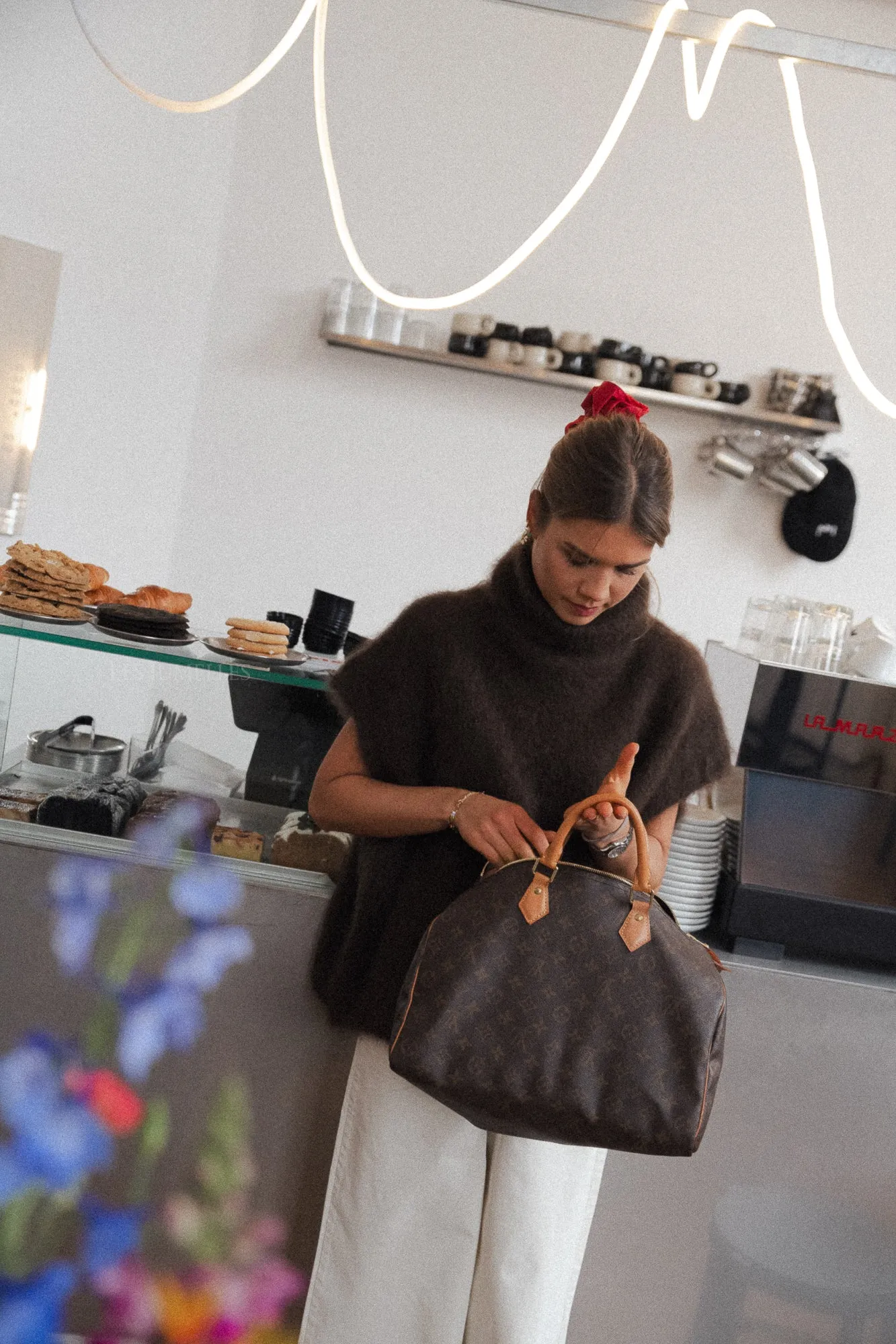 Ruth mohair rollneck jumper brown