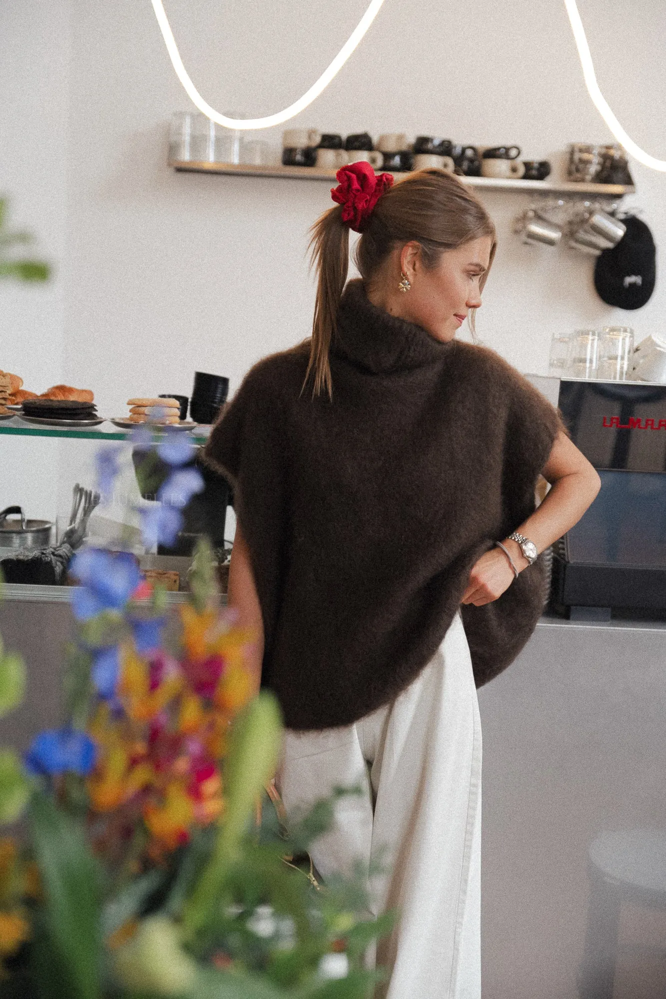 Ruth mohair rollneck jumper brown