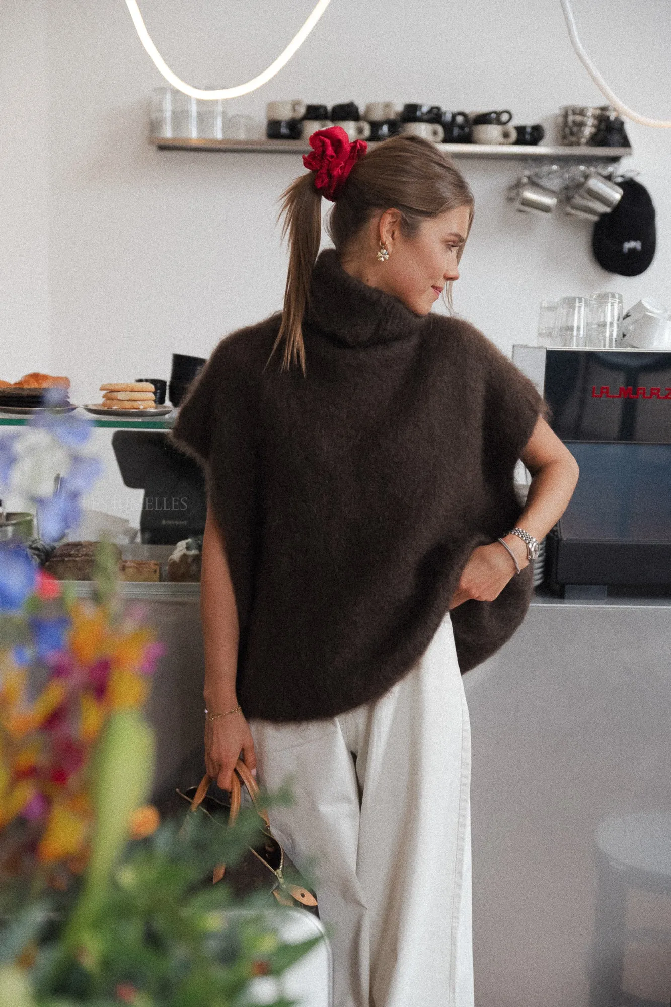 Ruth mohair rollneck jumper brown