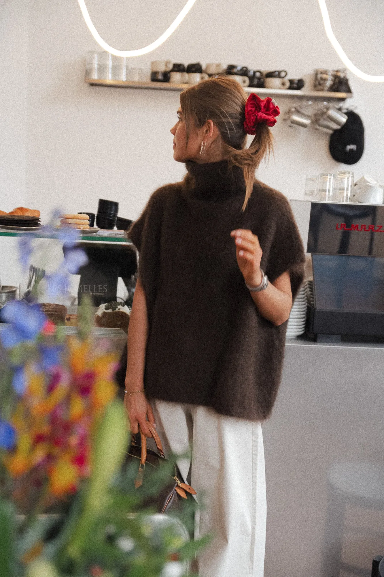 Ruth mohair rollneck jumper brown