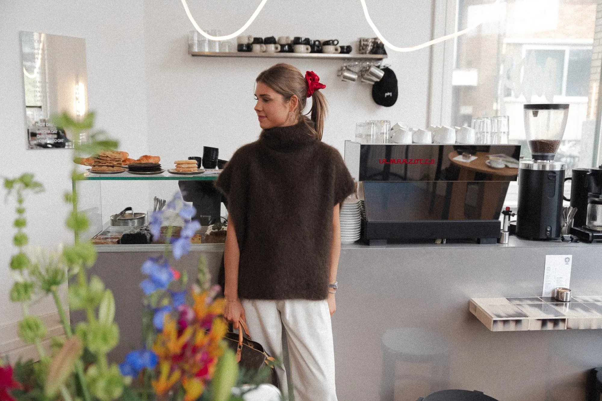 Ruth mohair rollneck jumper brown
