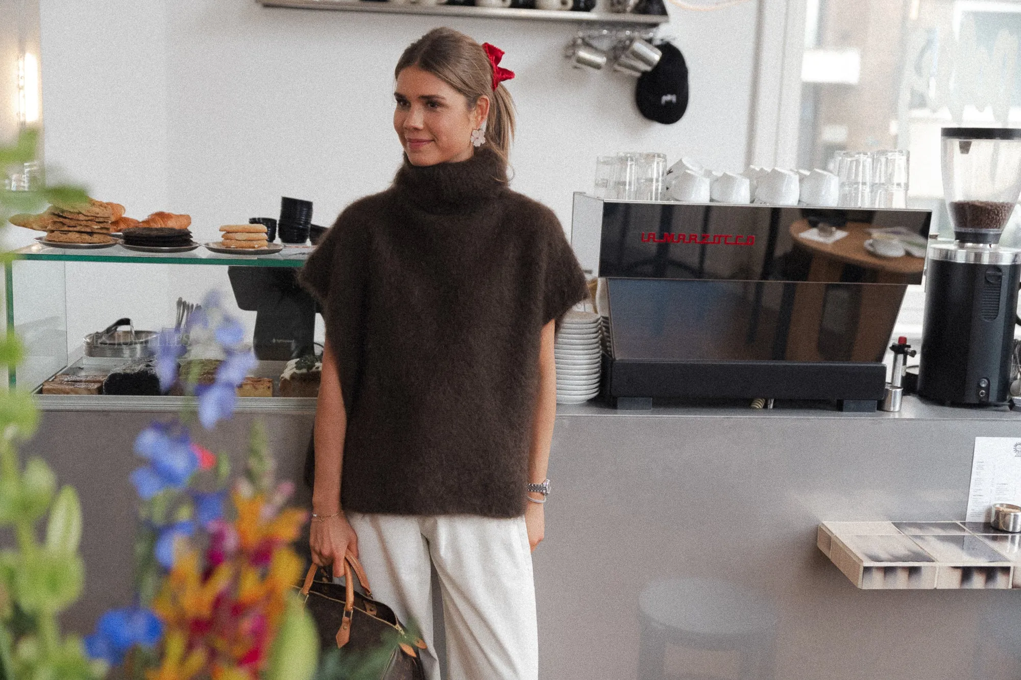 Ruth mohair rollneck jumper brown