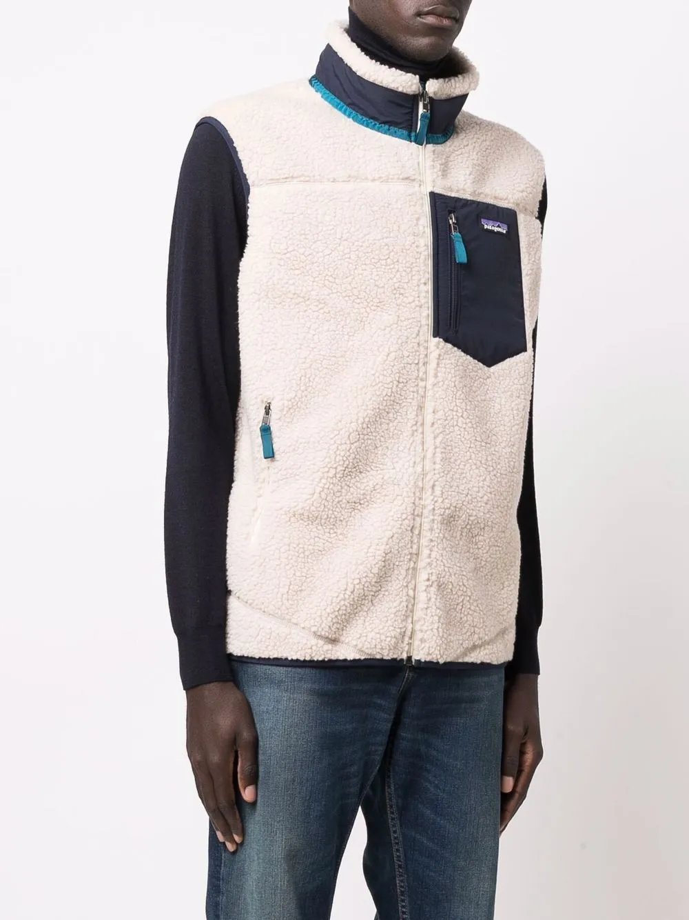 shearling gilet