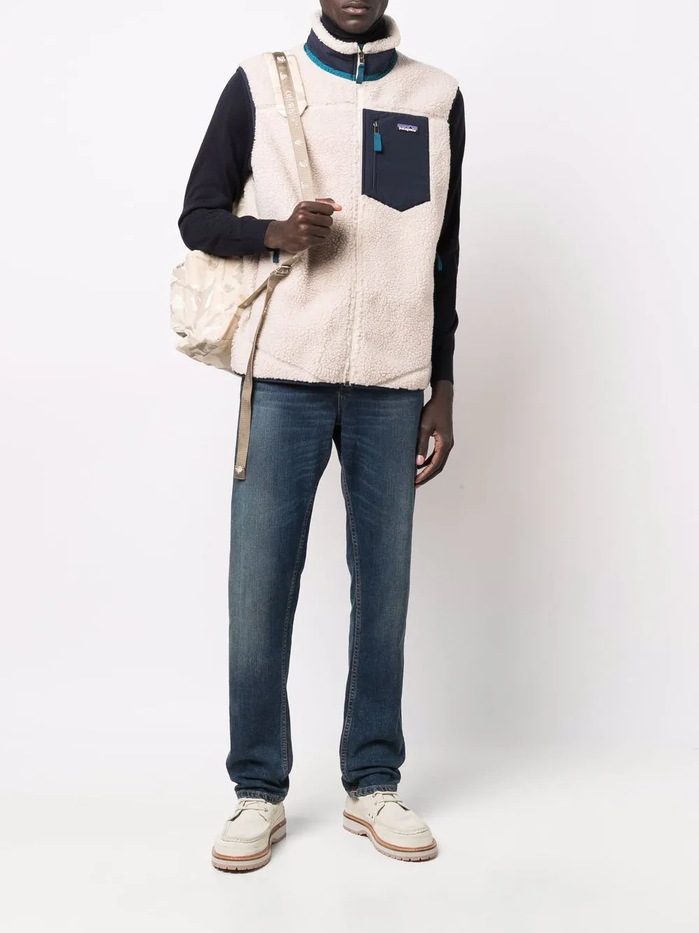 shearling gilet