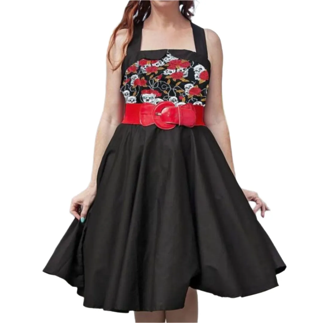 Skulls & Roses Rockabilly Swing Dresses