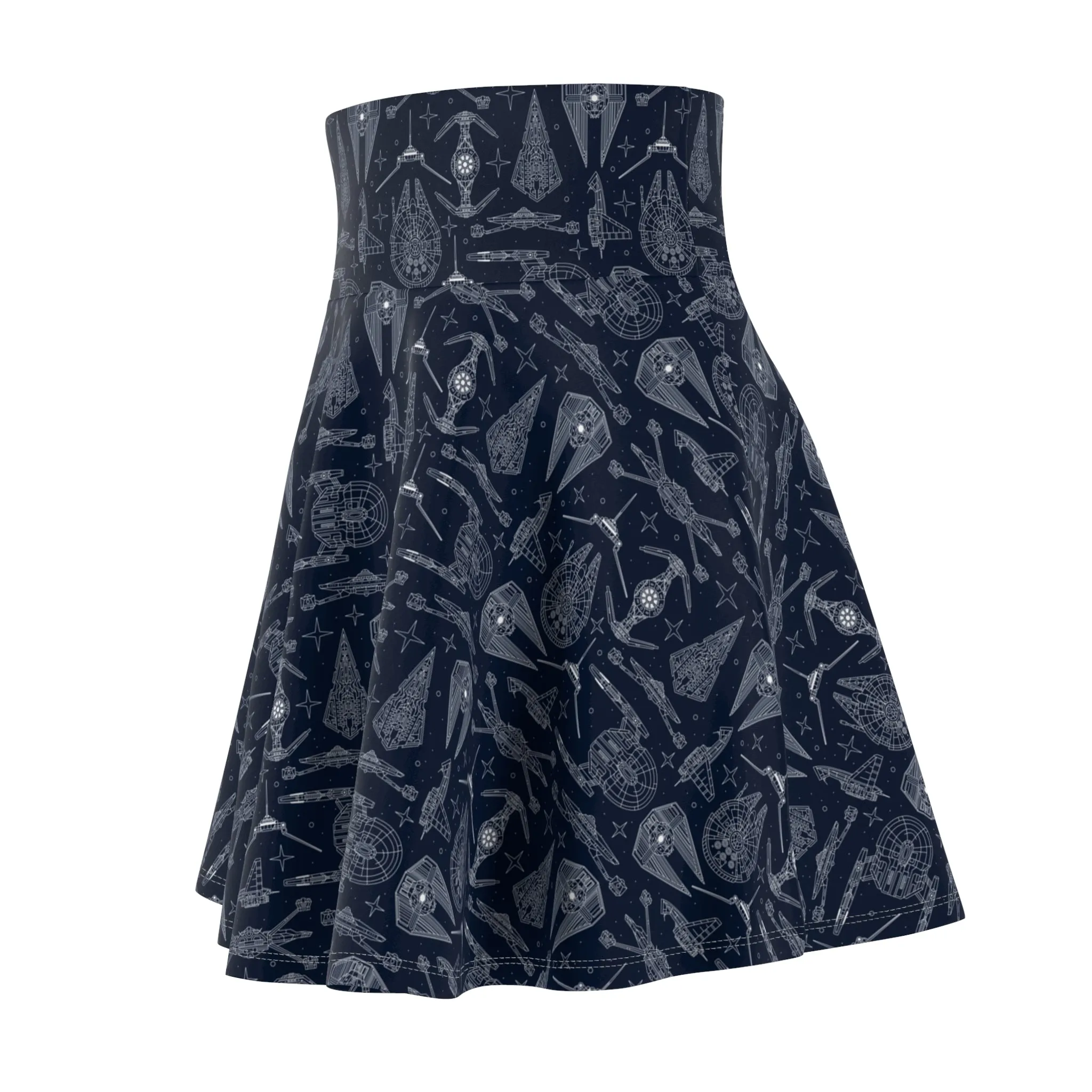 Star Wars Galactic Blue Prints Women's Skater Skirt