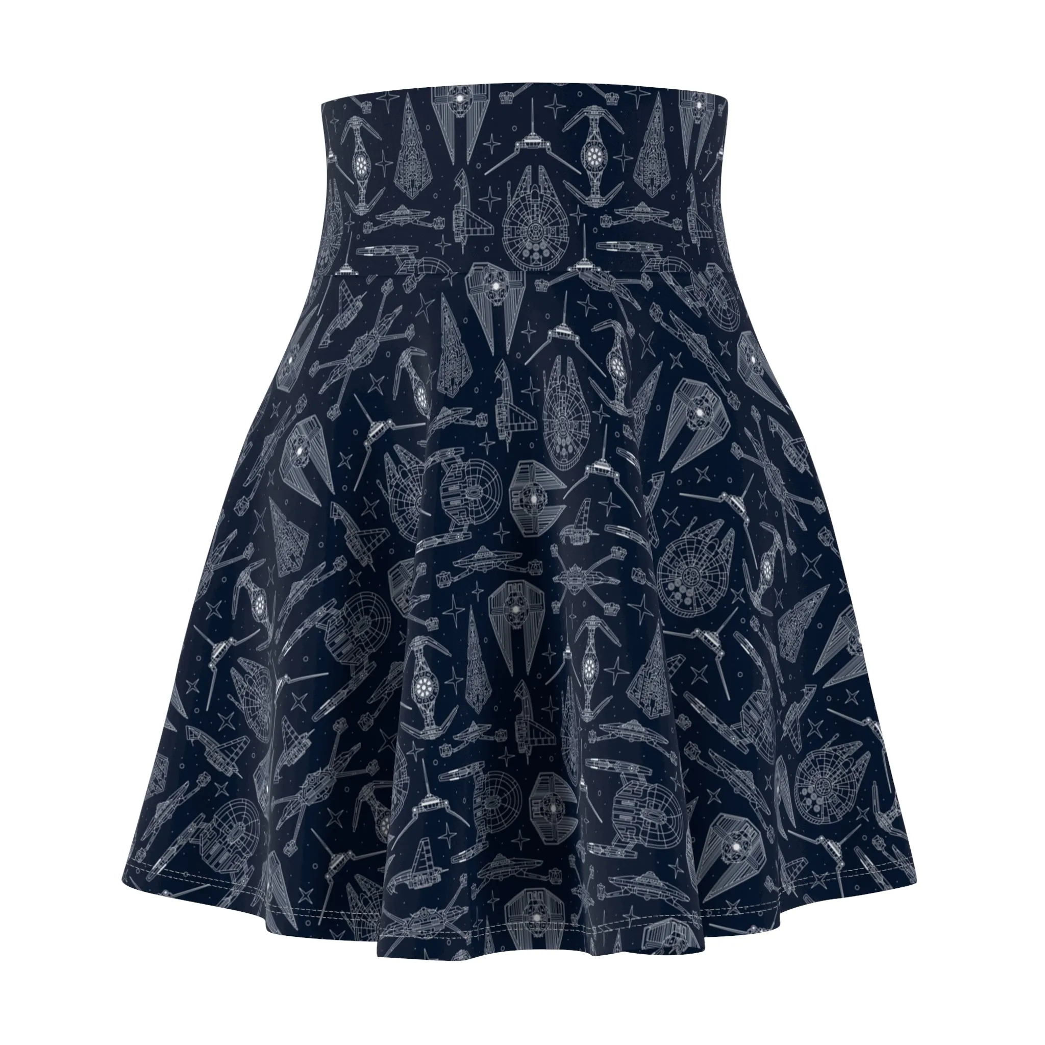 Star Wars Galactic Blue Prints Women's Skater Skirt