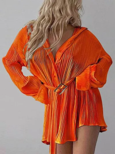 TEEK - Belt  Button Up Shirt Dress