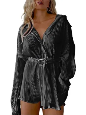 TEEK - Belt  Button Up Shirt Dress