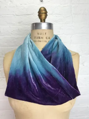 Velvet Cowl Warmer in Grape Ice