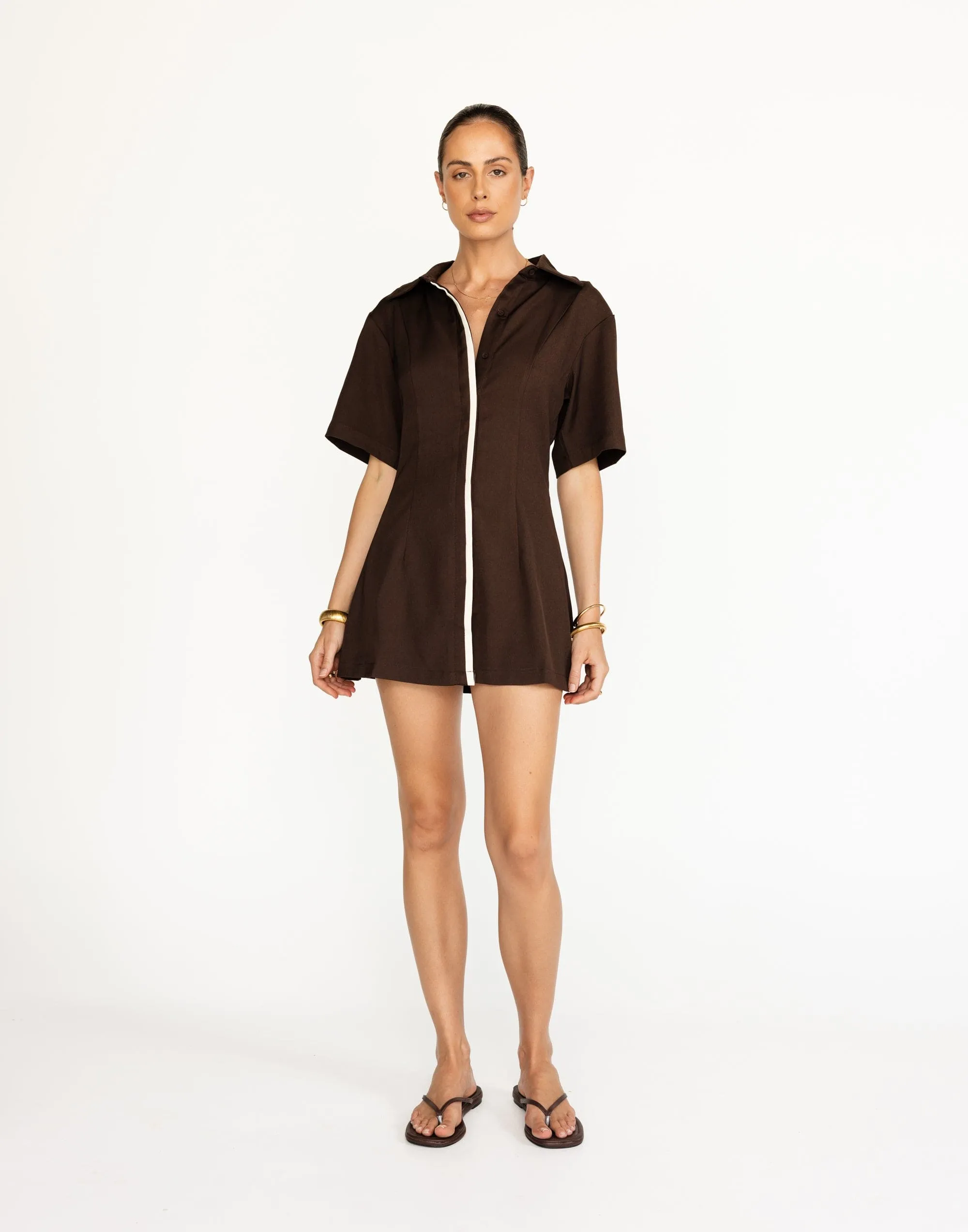 Vero Mini Dress (Chocolate)