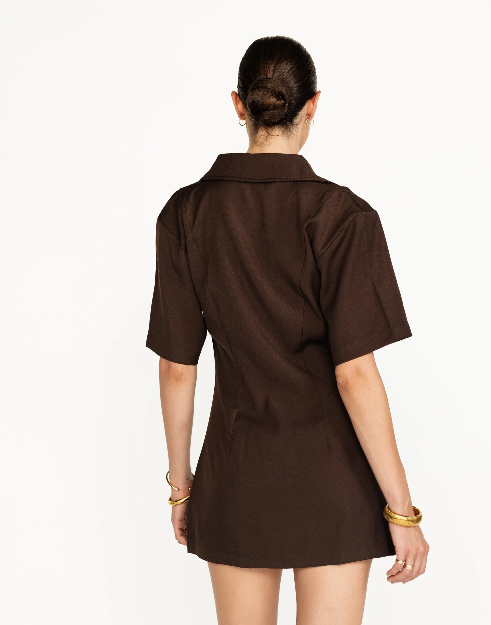 Vero Mini Dress (Chocolate)